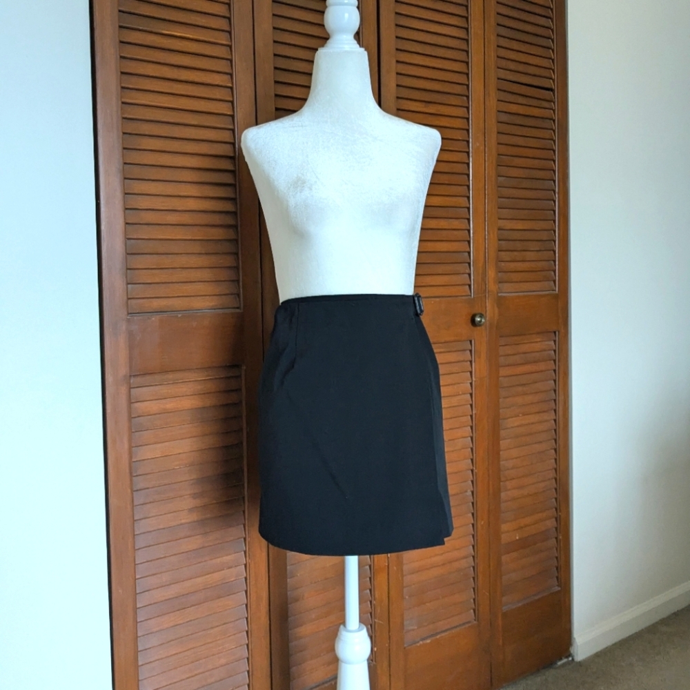 Vintage Lilly Pulitzer Black Wrap Mini Skirt